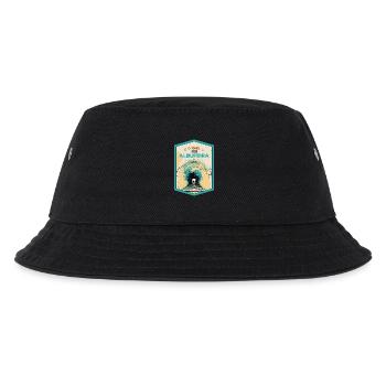 Illustration des Tunnels zum Strand von Albufeira - Kinder Bucket Hat - Schwarz - Vorne