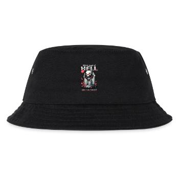Kawaii Tier Skelett - Kinder Bucket Hat - Schwarz - Vorne