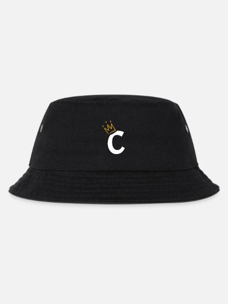 Buchstabe C - Anfangsbuchstabe C - Kinder Bucket Hat - Schwarz