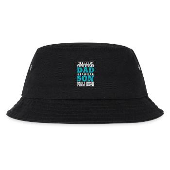 ICH HABE ZWEI TITEL, VATER UND SOHN, UND ICH ROCKE SIE BEIDE - Kinder Bucket Hat - Schwarz - Vorne