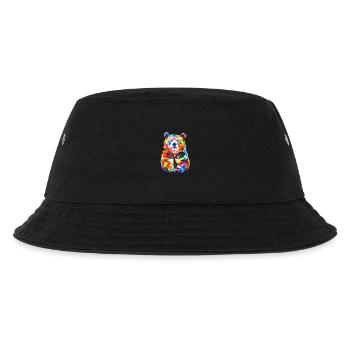 Polygon Bär - Kinder Bucket Hat - Schwarz - Vorne