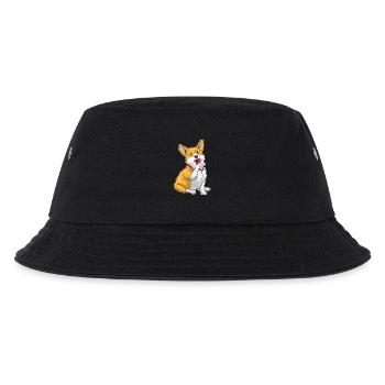 Corgi Schiedsrichter Pfeife - Kinder Bucket Hat - Schwarz - Vorne