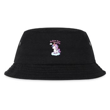 Folgen Sie Ihren Träumen Einhorn-Inspiration - Kinder Bucket Hat - Schwarz - Vorne