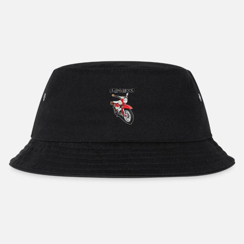 Star (rot) // Illustration - Kinder Bucket Hat - Schwarz