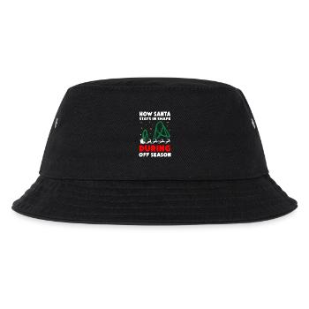 How Santa Stays In Shape During Off Season - Kinder Bucket Hat - Schwarz - Vorne