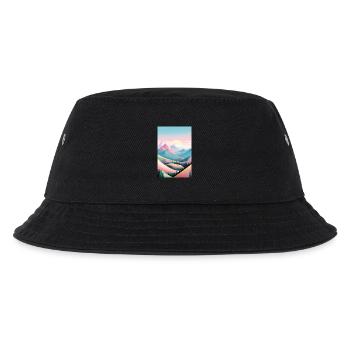 Mountain panorama in delicate colours - Horizont Berge - Kids’ Bucket Hat - black - Front