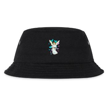 himmlisch Frühling Schmetterlinge Natur Engel - Kinder Bucket Hat - Schwarz - Vorne