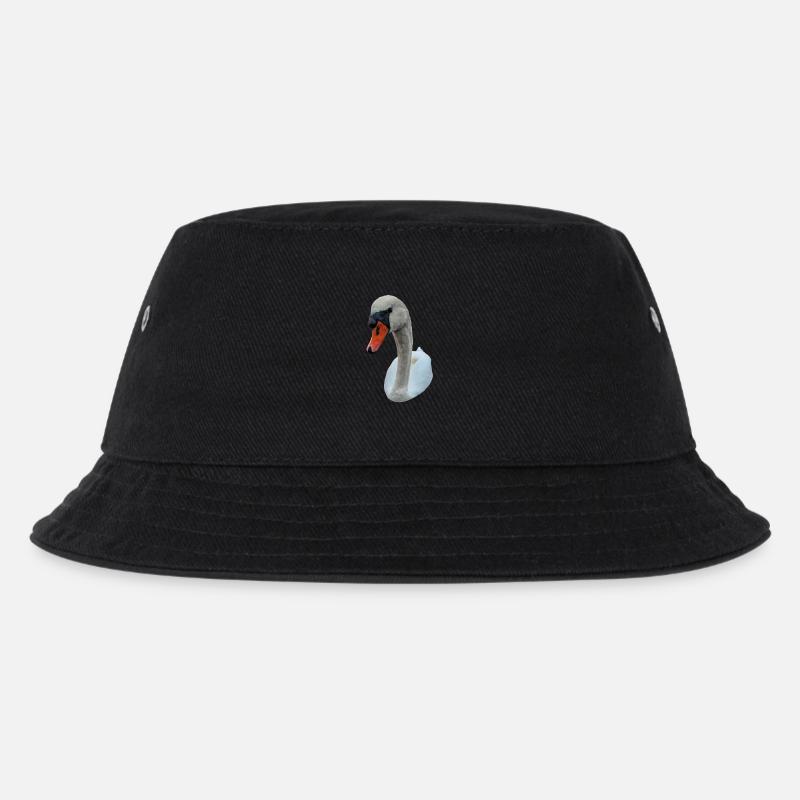 Starrender Schwan - Kinder Bucket Hat - Schwarz