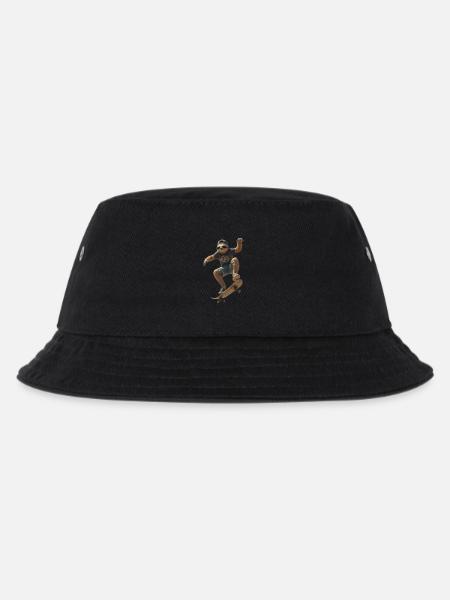 Skater Sloth - Kids’ Bucket Hat - black