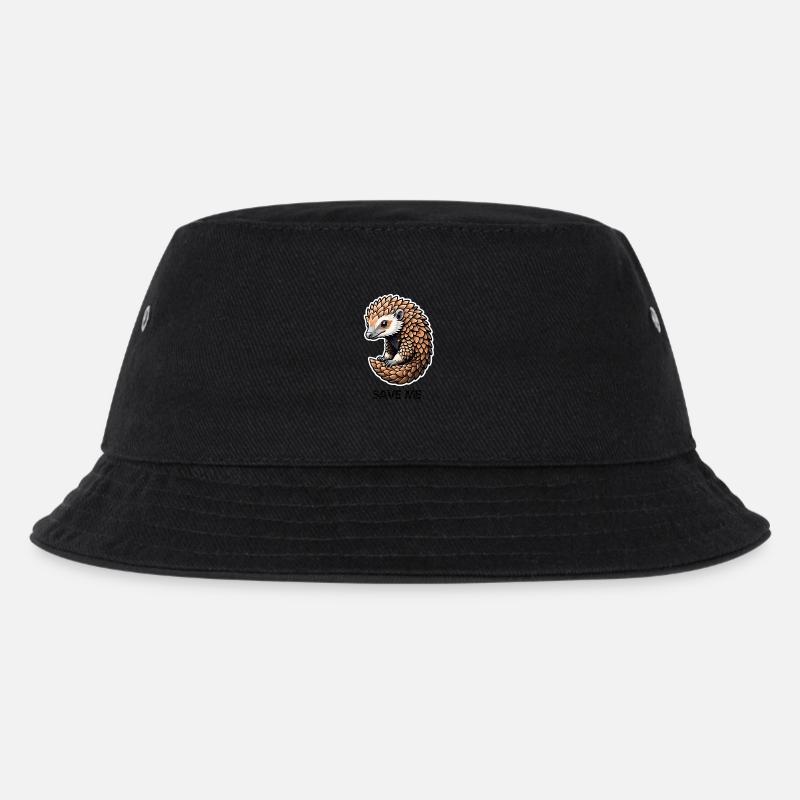 Save Pangolin - Kids’ Bucket Hat - black