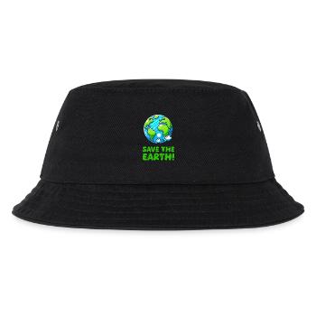 erde planet save the earth - Kinder Bucket Hat - Schwarz - Vorne