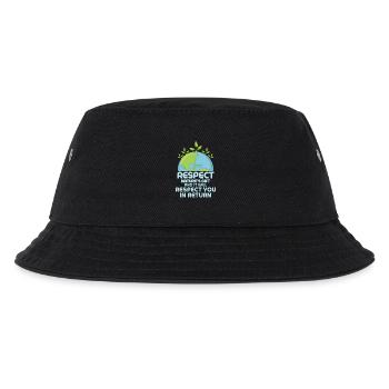 Respect Nature's Gift Planet Environmental Earth D - Kinder Bucket Hat - Schwarz - Vorne