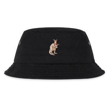 Kangaroo Painter Brush Painting - Kids’ Bucket Hat - black - Front