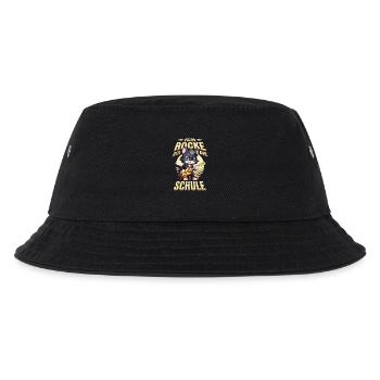 Schulkind Einschulung Katze Gitarre Rock Musik - Kinder Bucket Hat - Schwarz - Vorne