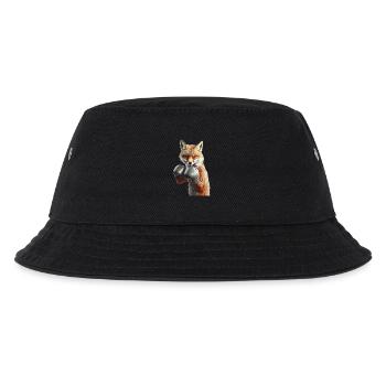 Fuchs - Kinder Bucket Hat - Schwarz - Vorne