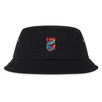 T-Rex Dinosaurier Dino Tyrannosaurus Rex Vintage - Kinder Bucket Hat - Schwarz - Vorne