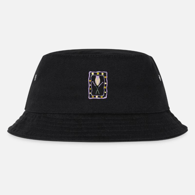 Summer Provence Vibes - Zikade und Lavendel - Kinder Bucket Hat - Schwarz