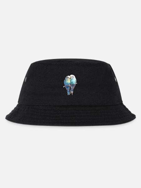 Budgie pair - Kids’ Bucket Hat - black