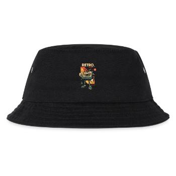 Retro-Musik aus den 80er Jahren - Kinder Bucket Hat - Schwarz - Vorne