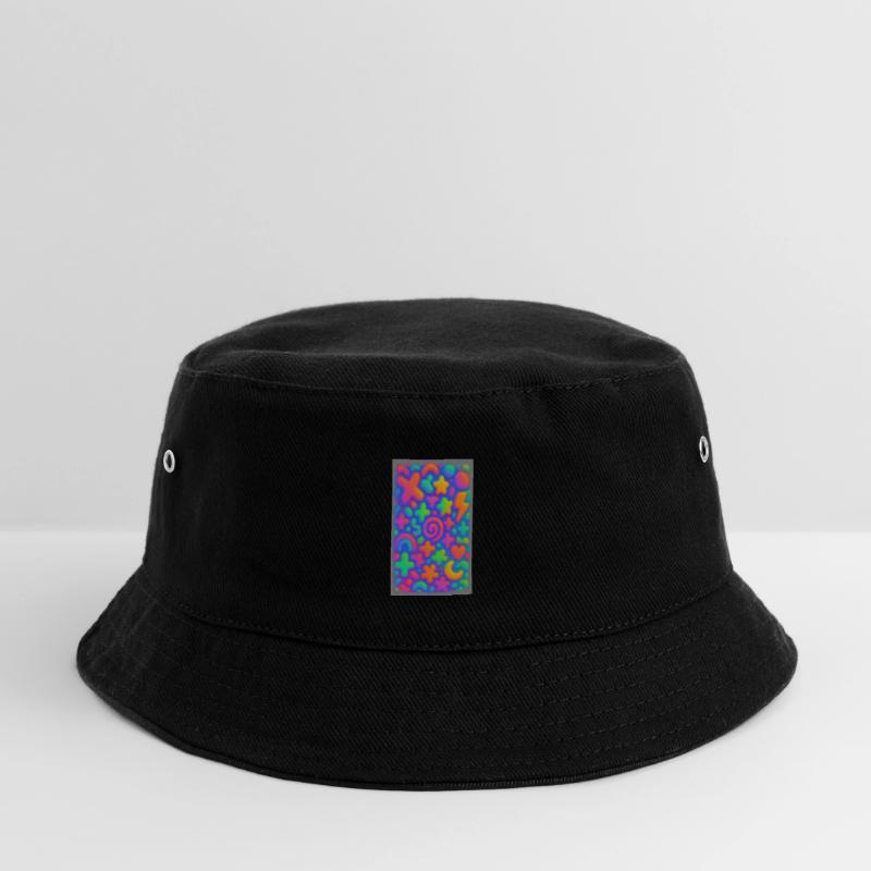 Neon Overload – Overlapping 3D Pop Art Explosion Kids’ Bucket Hat