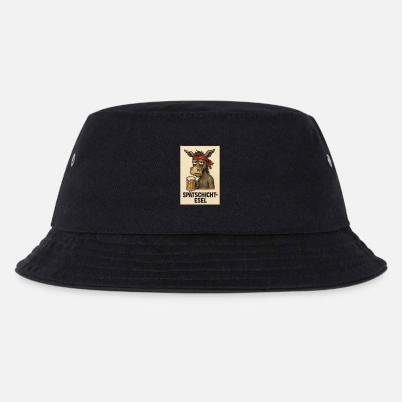 Late shift donkey - Kids’ Bucket Hat - black