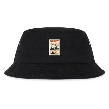 Stadt unter Spannung U Bahn Blitz Strom Metropole - Kinder Bucket Hat - Schwarz - Vorne
