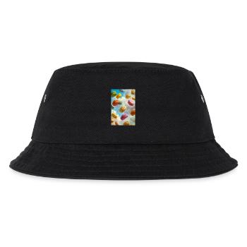 Bunte Macarons am Himmel - Kinder Bucket Hat - Schwarz - Vorne