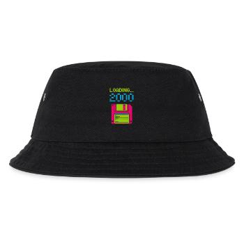 Loading 2000 Disketten-Design Retro Pixel Design - Kinder Bucket Hat - Schwarz - Vorne