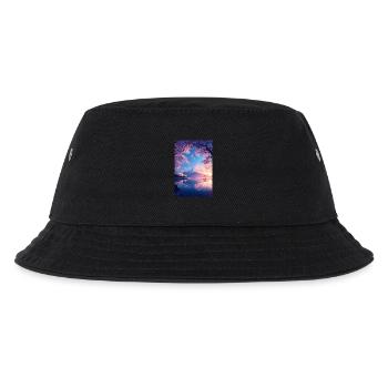 Ruhiger Blick auf den Mount Fuji - Kinder Bucket Hat - Schwarz - Vorne