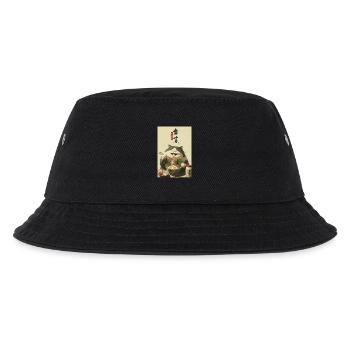 Glückliche Katze liebt Ramen - Kinder Bucket Hat - Schwarz - Vorne