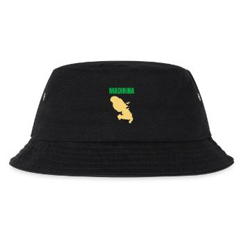 Madinina Martinique T-Shirt mit Karte - Kinder Bucket Hat - Schwarz - Vorne