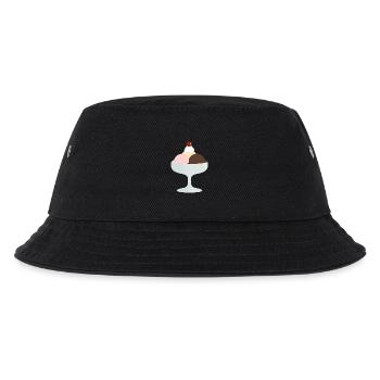 Eisbecher Trio Genuss - Kinder Bucket Hat - Schwarz - Vorne