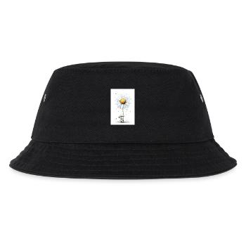 Gänseblümchen Bär mit Regenschirm - Kinder Bucket Hat - Schwarz - Vorne