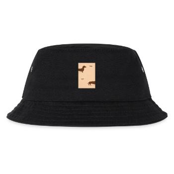 Hey Bye Dackel – Lustiges Hundeposter - Kinder Bucket Hat - Schwarz - Vorne