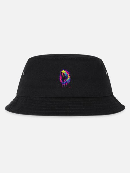 Neon Grim Reaper - Kinder Bucket Hat - Schwarz