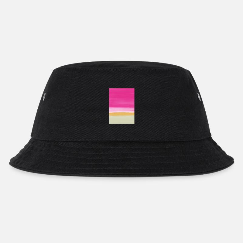Line study pink yellow - Kids’ Bucket Hat - black