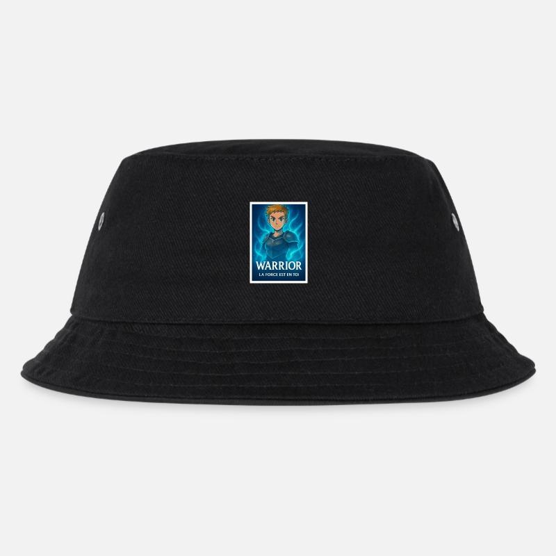 Blauer Aura-Krieger - Kinder Bucket Hat - Schwarz