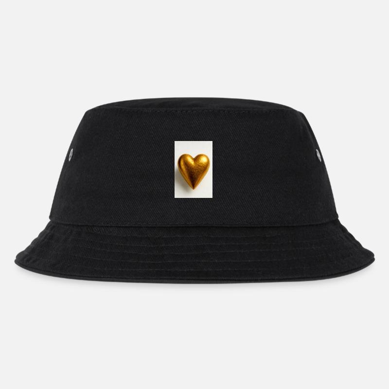 Ein Herz aus Gold - Kinder Bucket Hat - Schwarz