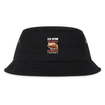 Ich atme – produktiver wird es heute nicht - Kinder Bucket Hat - Schwarz - Vorne