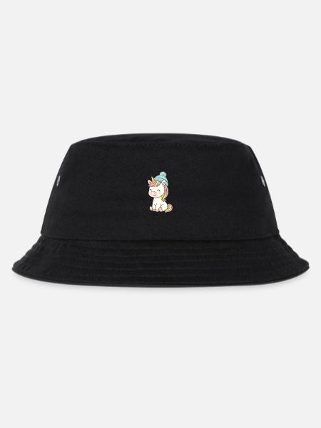 Pastellunicorn Kuschelfigur - Kinder Bucket Hat - Schwarz