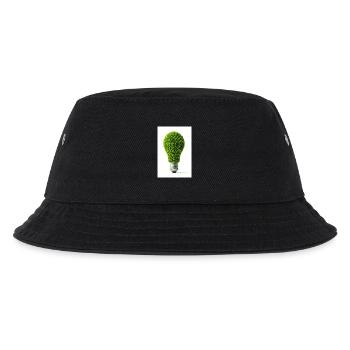 Leafy Glow Light Bulb Design - Kids’ Bucket Hat - black - Front