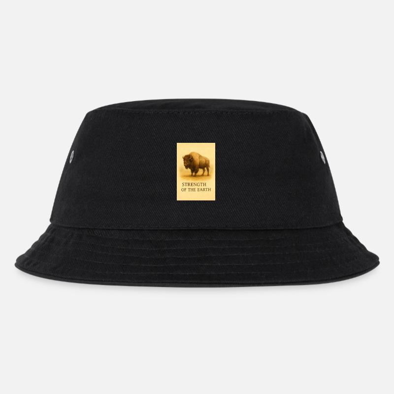 Die Stärke des Erdbisons - Kinder Bucket Hat - Schwarz