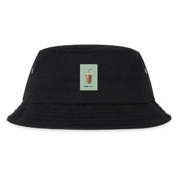 Soft Drink – Hard Life | Lustiger Retro Spruch - Kinder Bucket Hat - Schwarz - Vorne