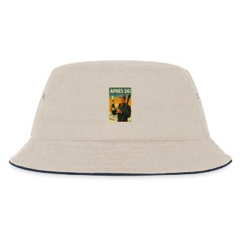 Après Ski Vintage Feier Poster - Kinder Bucket Hat - Natur/Navy - Vorne
