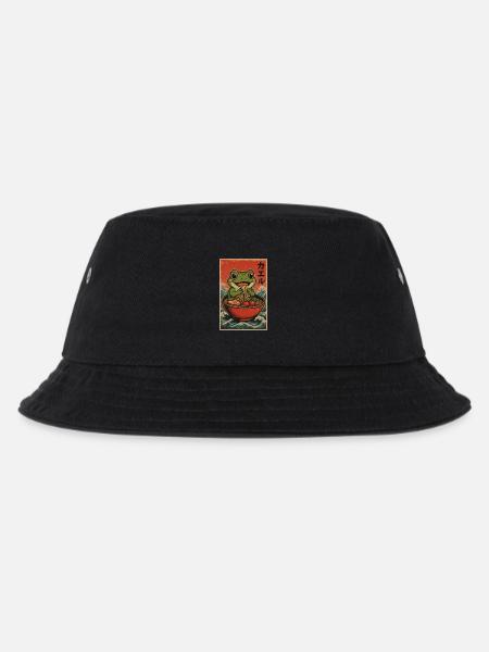 Frosch-Ramen Retro-Poster - Kinder Bucket Hat - Schwarz