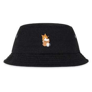 Un chat roux jette un coup d’œil derrière le sac - Bob Enfant - noir - Devant