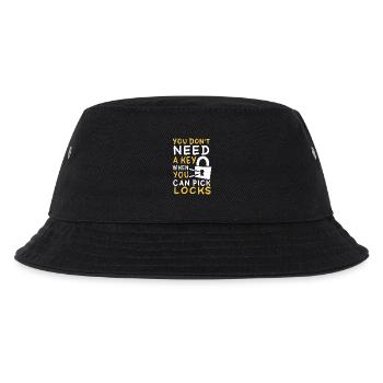 Funny Locksmith Picking Locks Hobbyist Graphic - Kids’ Bucket Hat - black - Front
