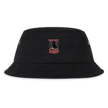Dunkle Katze über dem Buch - Kinder Bucket Hat - Schwarz - Vorne