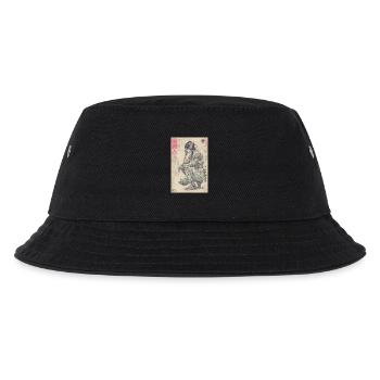 Mecha Ukiyoe Neon Print - Kids’ Bucket Hat - black - Front