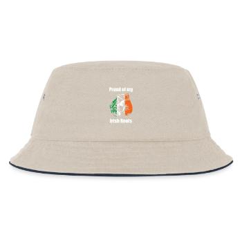 Stolz auf meine irischen Wurzeln - Kinder Bucket Hat - Natur/Navy - Vorne